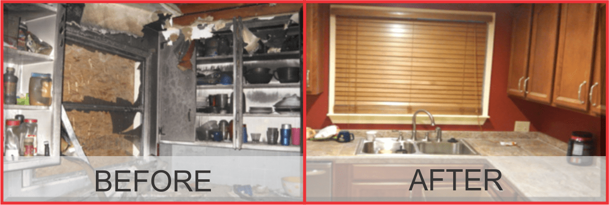 Fire Damage Restoration Before : After 1